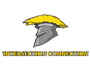 Spartan Yellow Helmet logo design