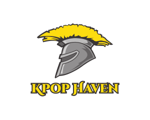 Spartan Yellow Helmet logo design