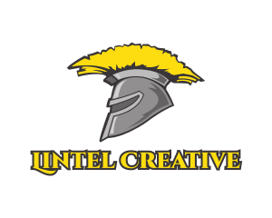 Spartan Yellow Helmet logo design