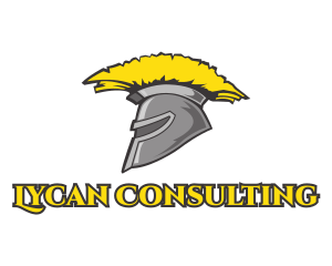 Spartan Yellow Helmet logo design