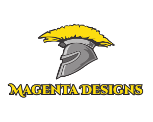 Spartan Yellow Helmet logo design