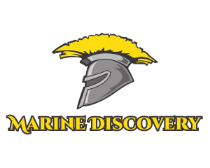 Spartan Yellow Helmet logo design