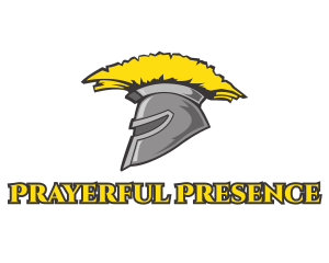 Spartan Yellow Helmet logo design