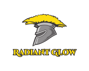 Spartan Yellow Helmet logo design