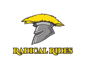 Spartan Yellow Helmet logo design