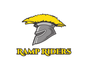 Spartan Yellow Helmet logo design