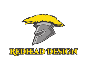 Spartan Yellow Helmet logo design