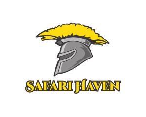 Spartan Yellow Helmet logo design