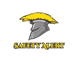 Spartan Yellow Helmet logo design