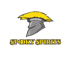 Spartan Yellow Helmet logo design