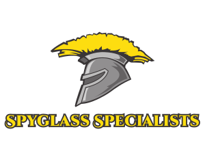 Spartan Yellow Helmet logo design