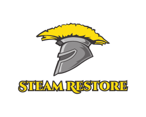 Spartan Yellow Helmet logo design