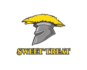 Spartan Yellow Helmet logo design