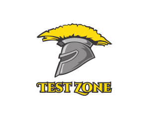 Spartan Yellow Helmet logo design