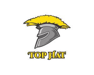 Spartan Yellow Helmet logo design