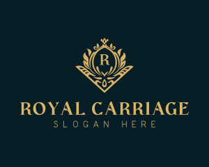 Wreath Royalty Shield logo design