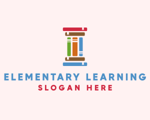 Education Learning Pillar Books logo design