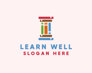 Education Learning Pillar Books logo design