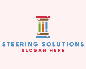 Education Learning Pillar Books logo design