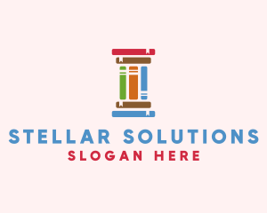 Education Learning Pillar Books logo design