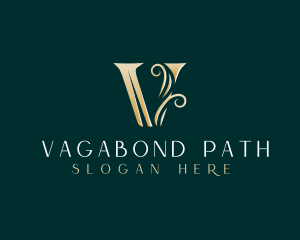 Luxury Elegant Letter V logo design