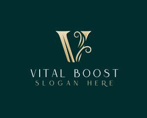 Luxury Elegant Letter V logo design