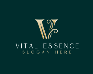 Luxury Elegant Letter V logo design