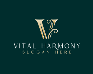 Luxury Elegant Letter V logo design