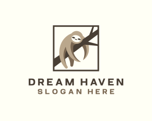 Sleeping Sloth Sanctuary logo design