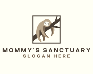 Sleeping Sloth Sanctuary logo design