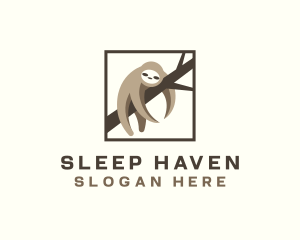 Sleeping Sloth Sanctuary logo design