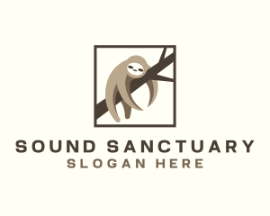 Sleeping Sloth Sanctuary logo design