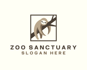 Sleeping Sloth Sanctuary logo design