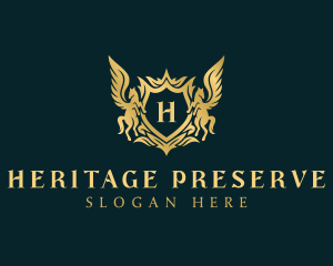 Pegasus Boutique Shield logo design