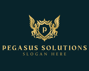 Pegasus Boutique Shield logo design