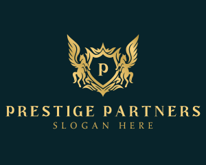 Pegasus Boutique Shield logo design