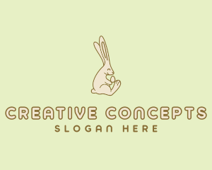 Easter Bunny Egg logo design