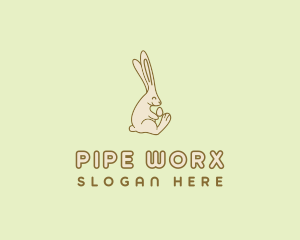 Easter Bunny Egg logo design