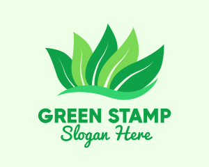 Natural Green Leaves logo design