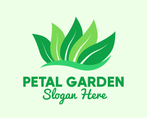 Natural Green Leaves logo design