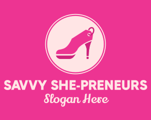 Pink Fashion Footwear Sale logo design