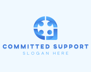 Chat Support Group logo design