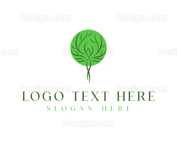 Female Yoga Tree Logo
