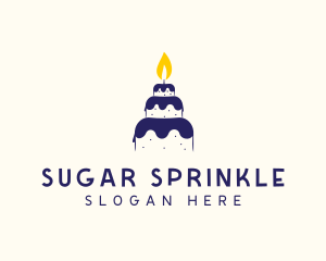 Sweet Cake Candle  logo design