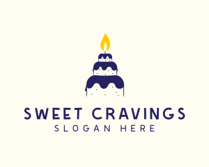 Sweet Cake Candle  logo design