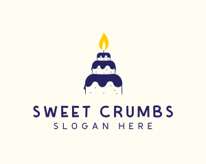 Sweet Cake Candle  logo design