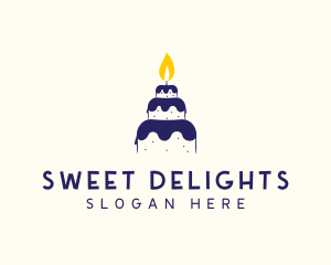 Sweet Cake Candle  logo design