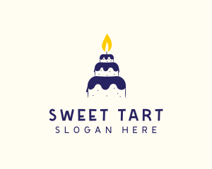 Sweet Cake Candle  logo design