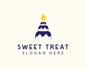 Sweet Cake Candle  logo design