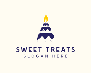 Sweet Cake Candle  logo design